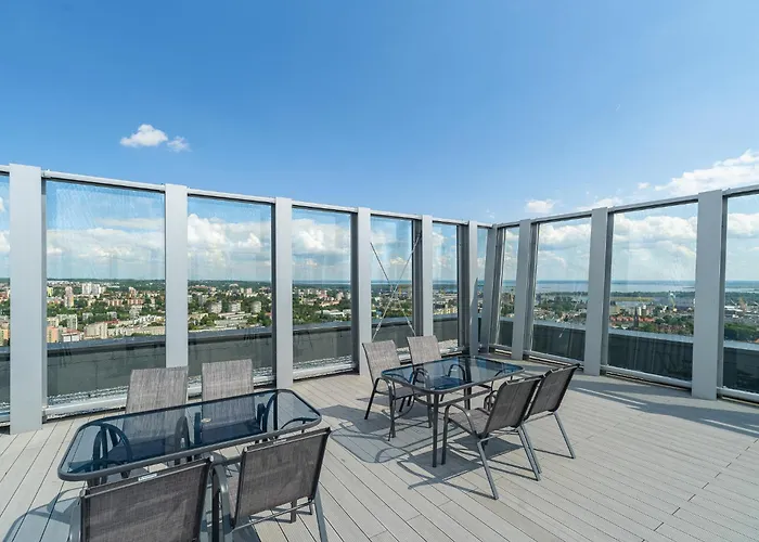 Hanza Tower Original 21st Floor- Sea And City-view Apartmanhotel Szczecin